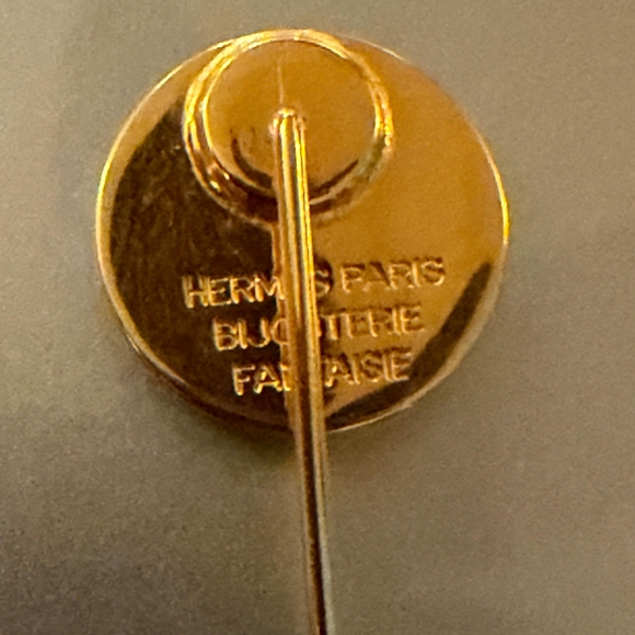 Hermès Clou de Selle Stick / Gold Lapel Pin - Picture 3 of 3